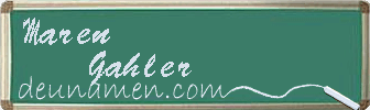 Maren Gahler Visitenkarte